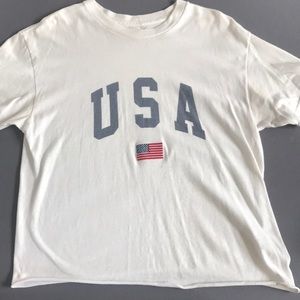 BRANDY MELVILLE white USA t-shirt